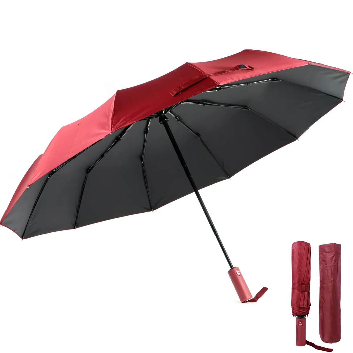 

Travel Umbrella Automatic Open and Close Compact Umbrella Collapsible Sun Protection Umbrella Lightweight Portable Umbrella