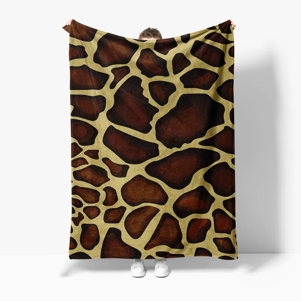 Brown Animal Print Blankets Soft Warm Flannel Scottish Terrier Pet Throw Blanket for Bed Sofa Couch Bedspreads Quilt Blankets