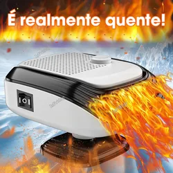 Calentador de parabrisas para Descongelador de coche, ventilador de calefacción/refrigeración 2 en 1 para desempañador de ventanas automático con calentamiento rápido para camión, RV, SUV, 12V/24V