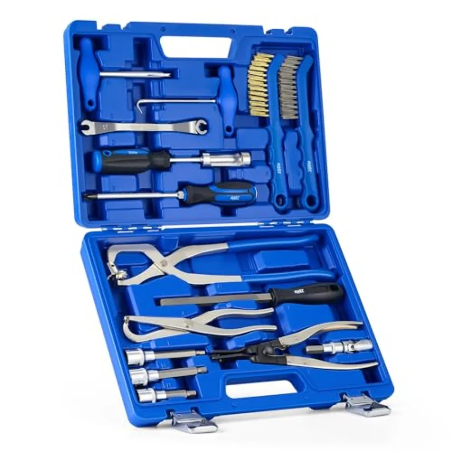 

Drum Brake Tool Kit 15pc. Master Drum and Disc Brake Tool Kit with Brake Spring Pliers Brake Caliper Brushes and Drum Brake Spr
