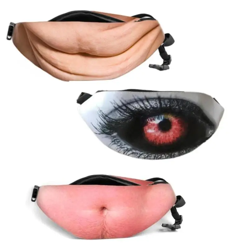 Neuartige, realistische „Dad Bod“-Gürteltasche mit versteckter Tasche, lustige, geräumige Hüfttasche für Halloween-Partys, zum Scherzen und für die tägliche Aufbewahrung. – Detail 2