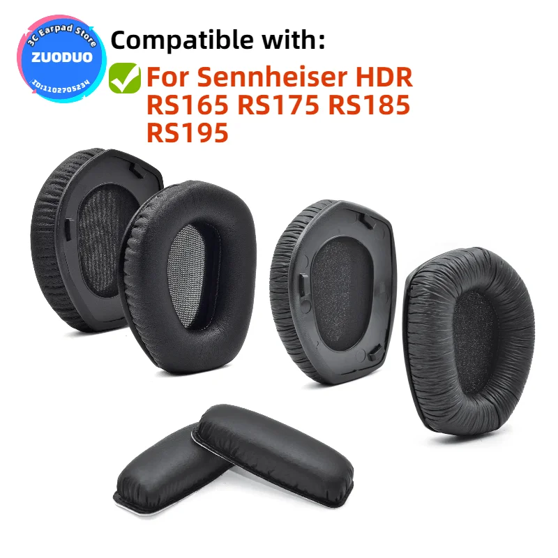

Cooling-Gel Replacement Earpads for Sennheiser HDR RS165 RS175 RS185 RS195 Gaming Headphones