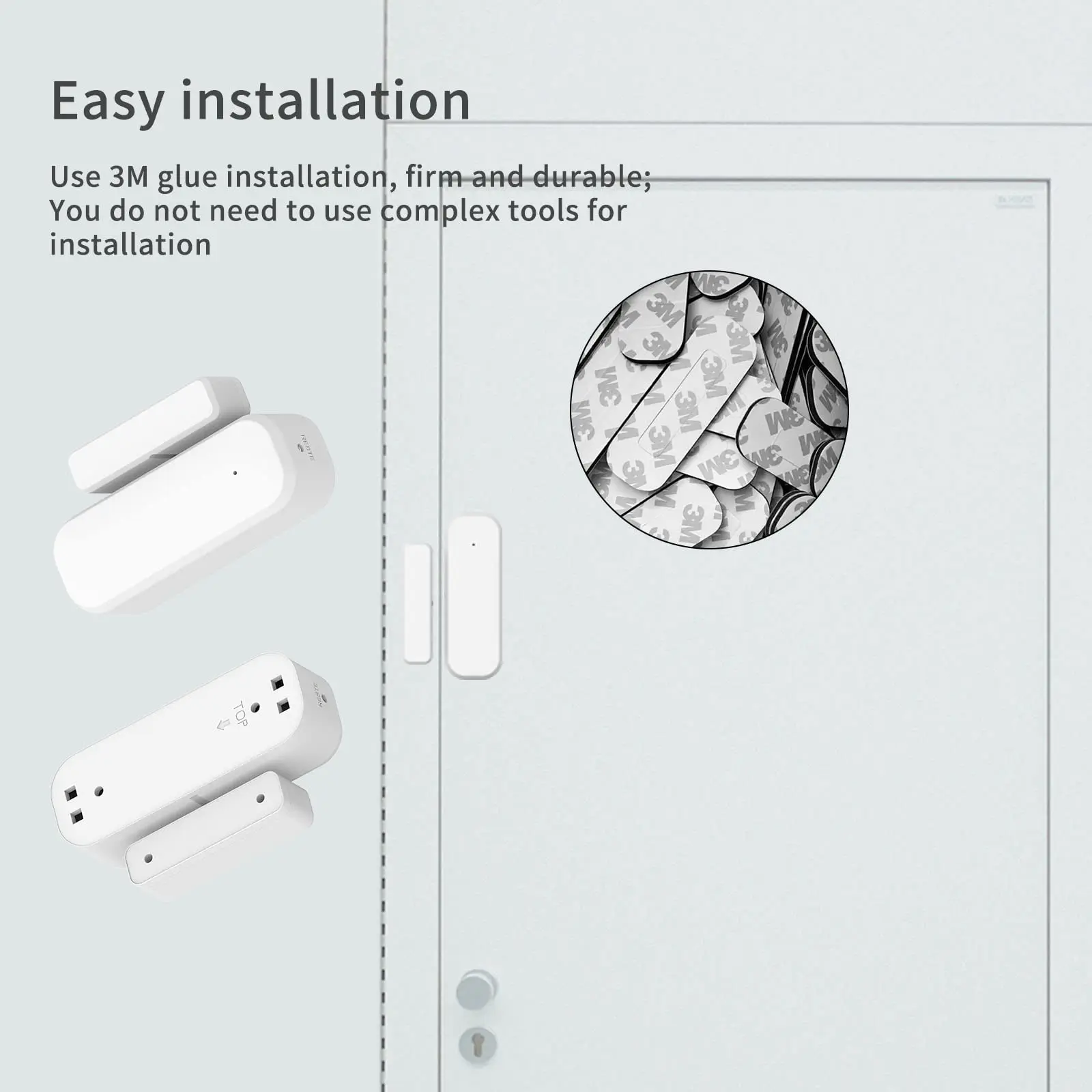 Imagem -06 - Tuya-zigbee Sensor de Porta e Janela Detector de Segurança Doméstica Inteligente Abrir e Fechar Aviso Funciona com Alexa e Google Home