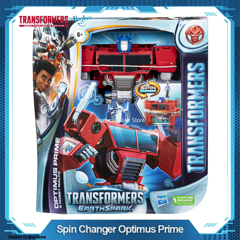 

Hasbro Transformers EarthSpark Spin Changer Optimus Prime Bumblebee with Robby Malto Action Figure Toys for Birthday Gift F7663