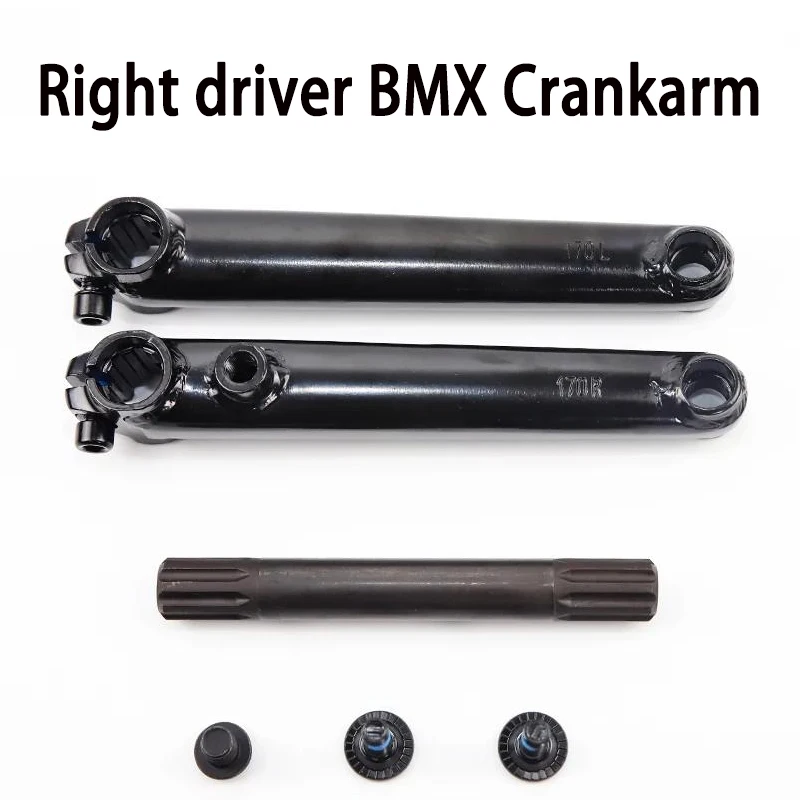 

BMX Crankarm Велосипедный шатун BMX 8T * 19 мм * 170/175 мм CRMO Crank 8-Spline 3-х предметные велосипеды BMX для фристайла 19 мм оси Детали шатуна BMX