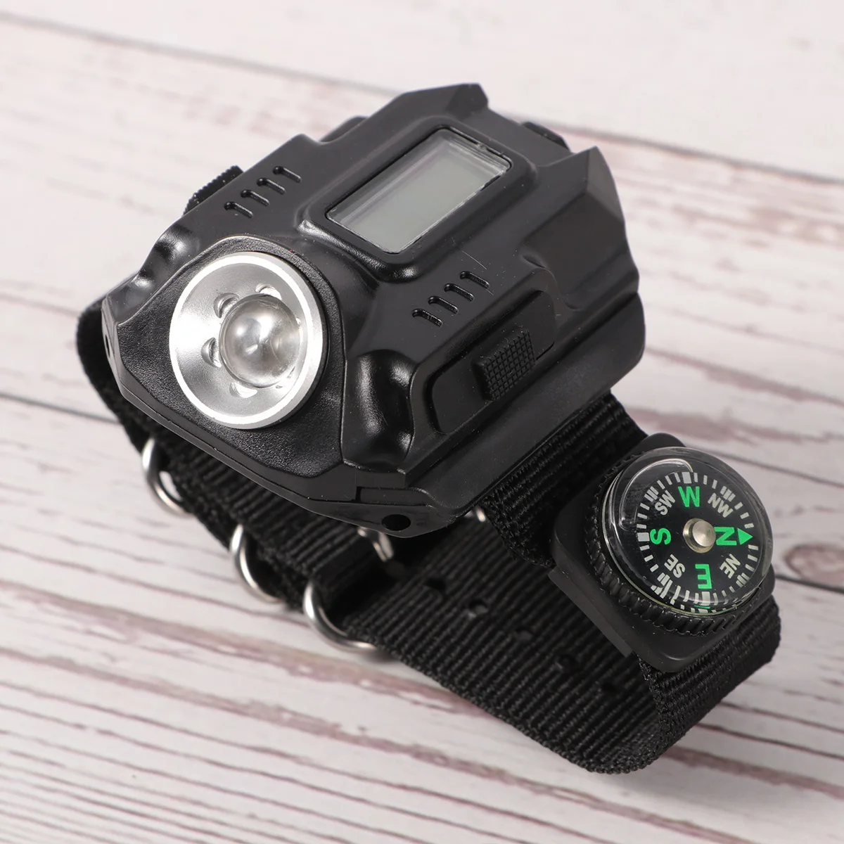 

Adjustable Led Wrist Light Watch Usb Rechargeable Flashlight For Camping Hiking Outdoor Sports Wristlight With Metal Buckle