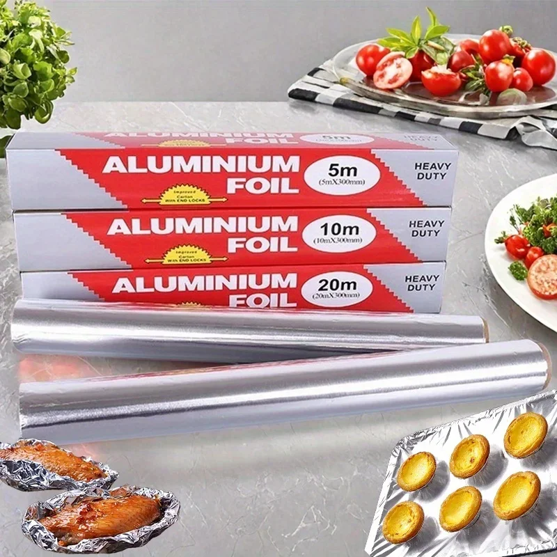 Heavy Duty Aluminum FoilPre Cut Pop up Aluminum Foil Sheets for Home Restaurant High Temperature Resistant Stick for Burrito Hot