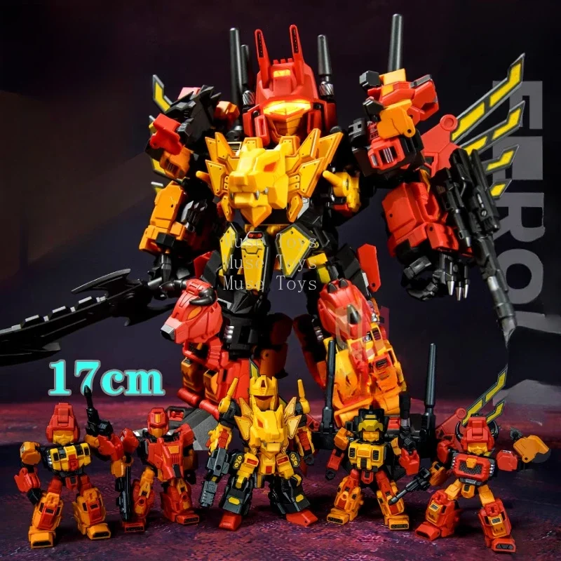 Auf Lager! Laser Cat Transformation Steel Head Alliance Steel Kiddy Party JGM-SKP01 Predaking 17CM 5in1 Actionfigur