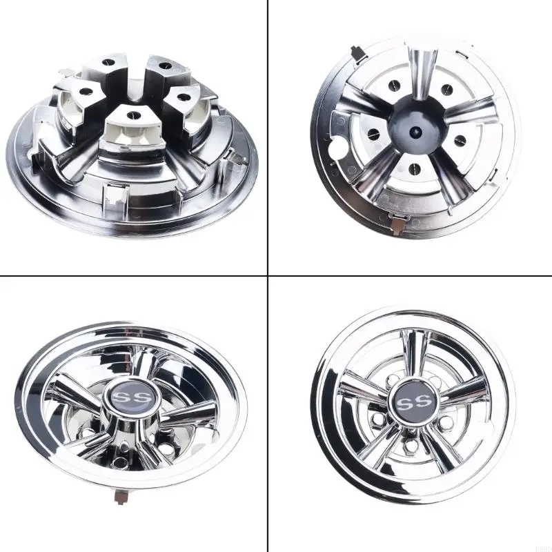 4Pcs Protector Rims 5 Spoke Golf Cart Wheel Covers Hub Caps Easy to Installation 