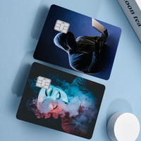 Hacker Themed Game Film Cover Sticker Case For Small Chip Credit Debit Card Front Side
