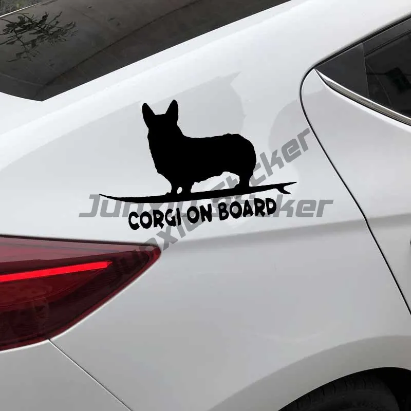 

Corgi on Board Puppy Funny Dog Vinyl Decal Car Sticker Car Accessories Pegatinas Para Coche DIY Car Styling