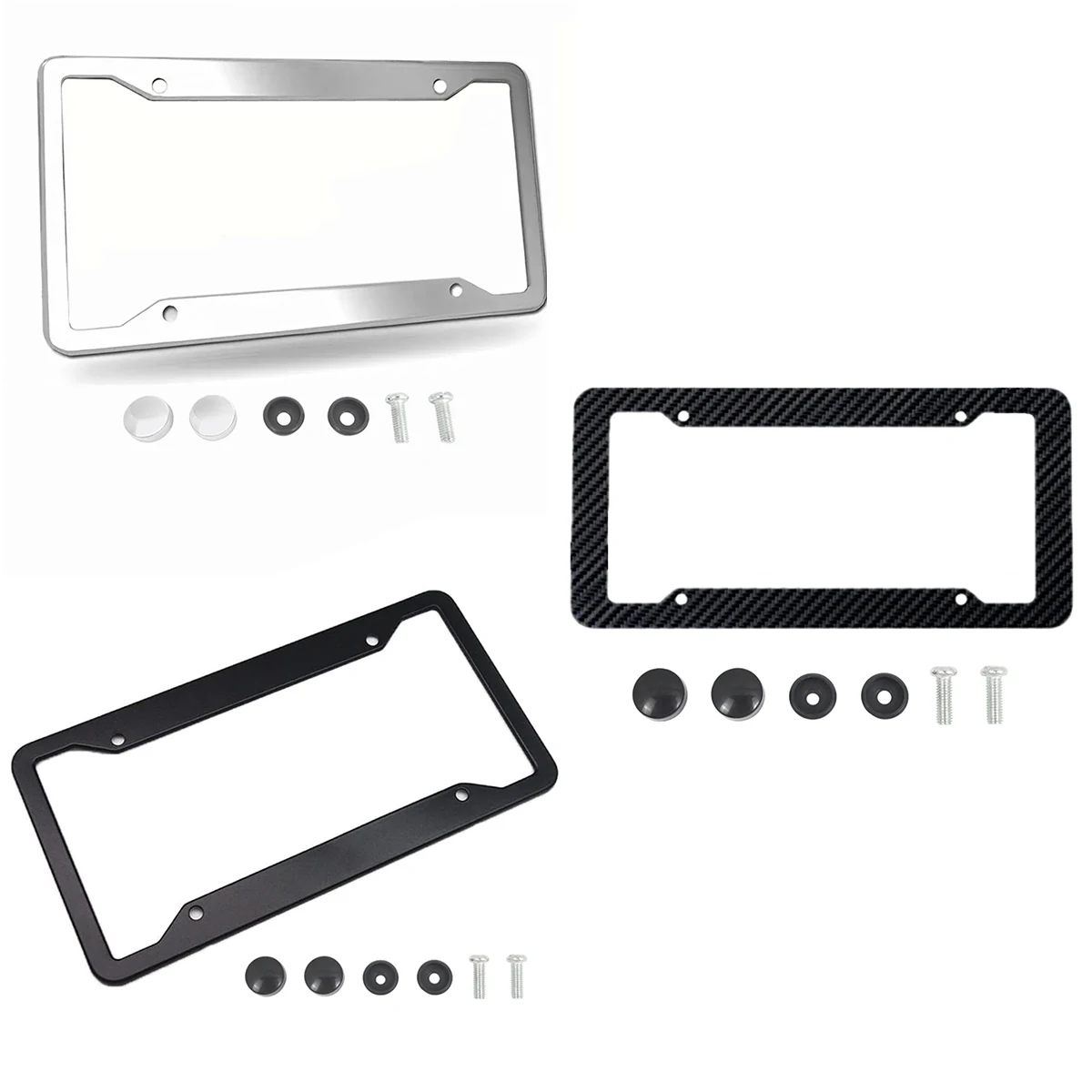31cm x 16cm Standard aluminum alloy 4 holes License Plate Frame suitable for american car