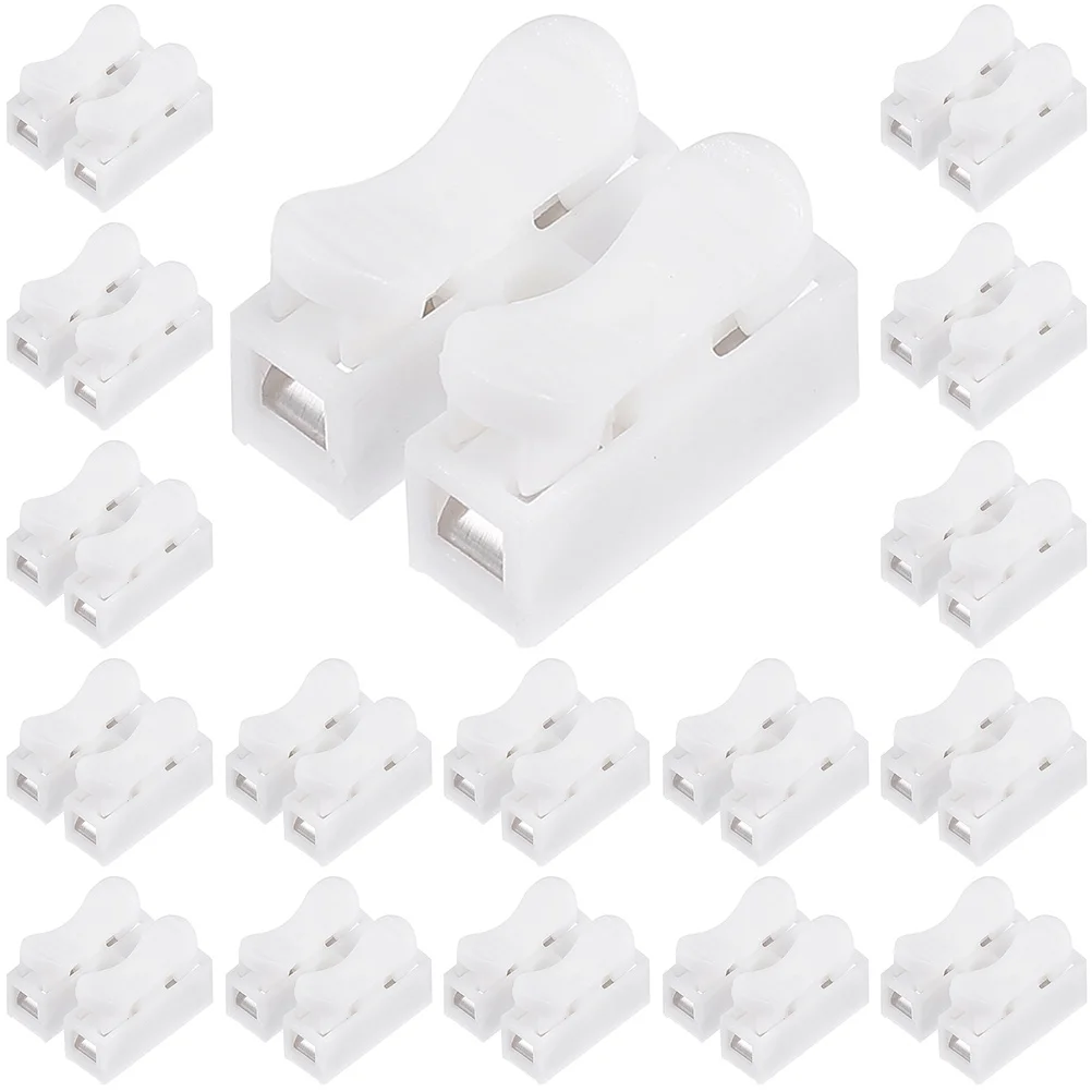 

100Pcs Abs Construction Wire Terminal Connectors Easy Install Spring Clamp Led Connectors For Strip Lights High Melting Point