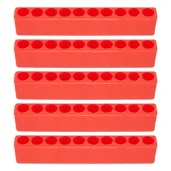 5pcs Hex Bit Holder Organizer Drill Bit Storage Milling Cutter Drill Holder 10/12 Hole 1/4 Inch Hex Screwdriver Bit Organizer