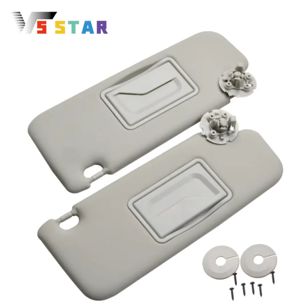 

84126657 84126666 Высокое качество 2 шт. пластиковый солнцезащитный козырек со стороны водителя и пассажира с зеркалом для 2017-2018 Chevrolet Cruze серый