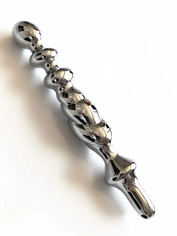 Male and Female Backcourt Bead Chain Cannon, Deep Stimulation Metal Anal Plug, G-spot Massage Stick Masturbator 18+Adult Sex TY