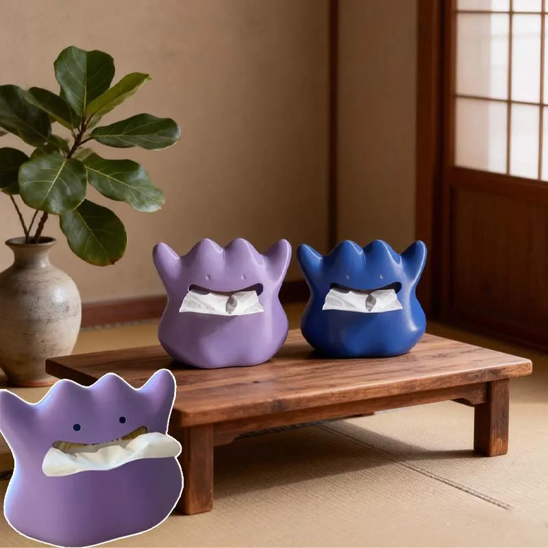 

Pokemon Ditto Anime Napkin Storage Box Tissue Box Kitchen Paper Container Desktop Ornaments Creative 3D Decoration Gifts Toy New