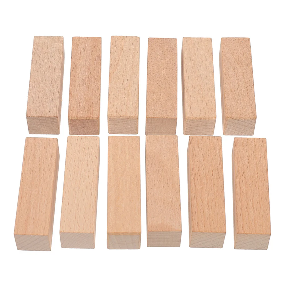 

12Pcs DIY Seal Wooden Carving Blocks Natural Wood Crafting Materials Unfinished Blocks for Woodworking Carving Tools DIY Art