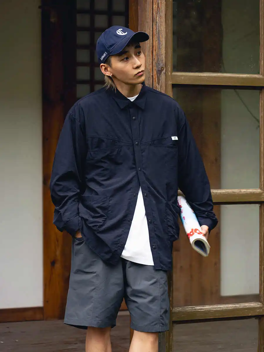 Japanese Outdoor Functional Quick Drying Thin Long Sleeved Shirt Cleanfit Men's and Women's Loose Casual Jacket