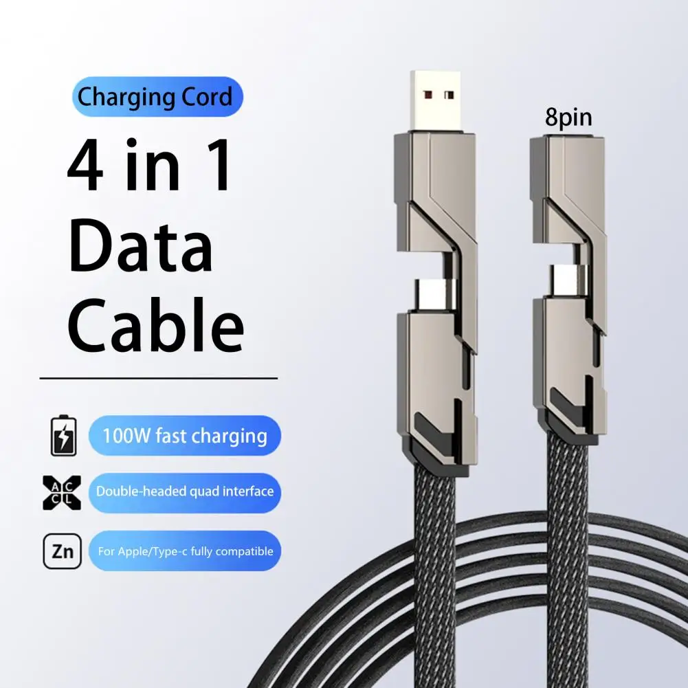 Charging Cord Nylon Great Performance Charging Cord High-speed Transmission Wear-resistant Data Cable Home Accessory