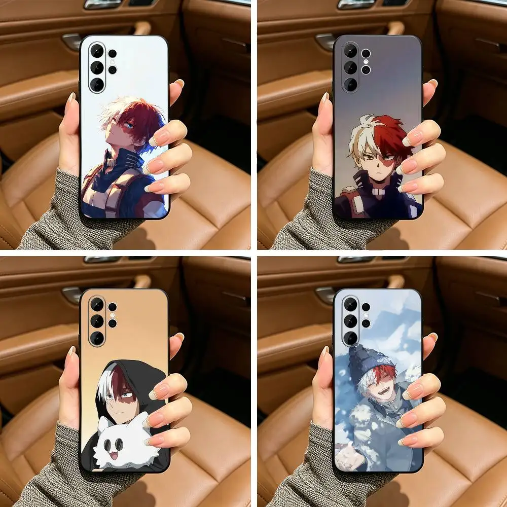 S-Shoto-T- TodorokiM-My Hero A-Academia Soft Silicone Case for Samsung S25, S24, S21, S22, S23, S30, Ultra,  Plus, Lite-Black