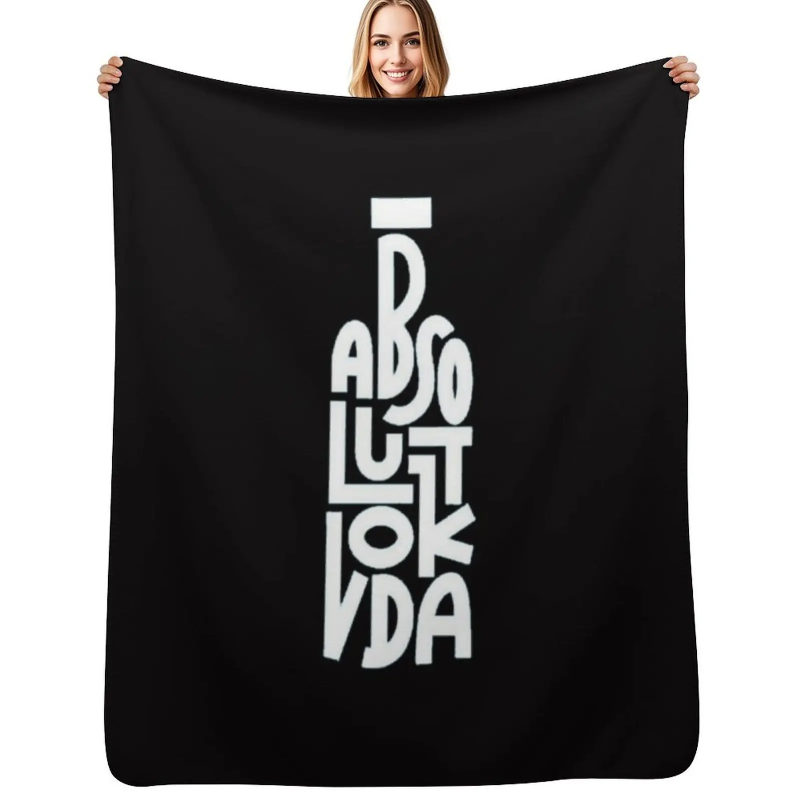 Manta Absolute Vodka, suave, de color liso, para sofá y cama