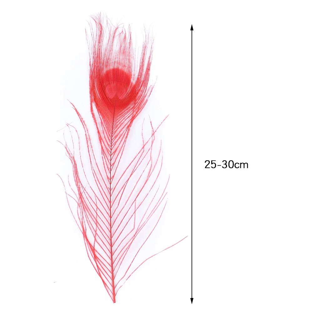 10 kousky přírodní páv zadek peří 25-30cm pro šicí barvené peří ruka řemesel stůl ozdoba svatební šití accessor