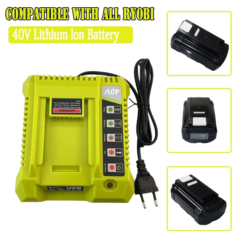 

Lithium Battery Charger OP401 OP403 For Ryobi 36V 40V OP4015 OP4026 OP4026A OP4030 OP4050A OP4040 OP400A OP403A OP4050 RY40400