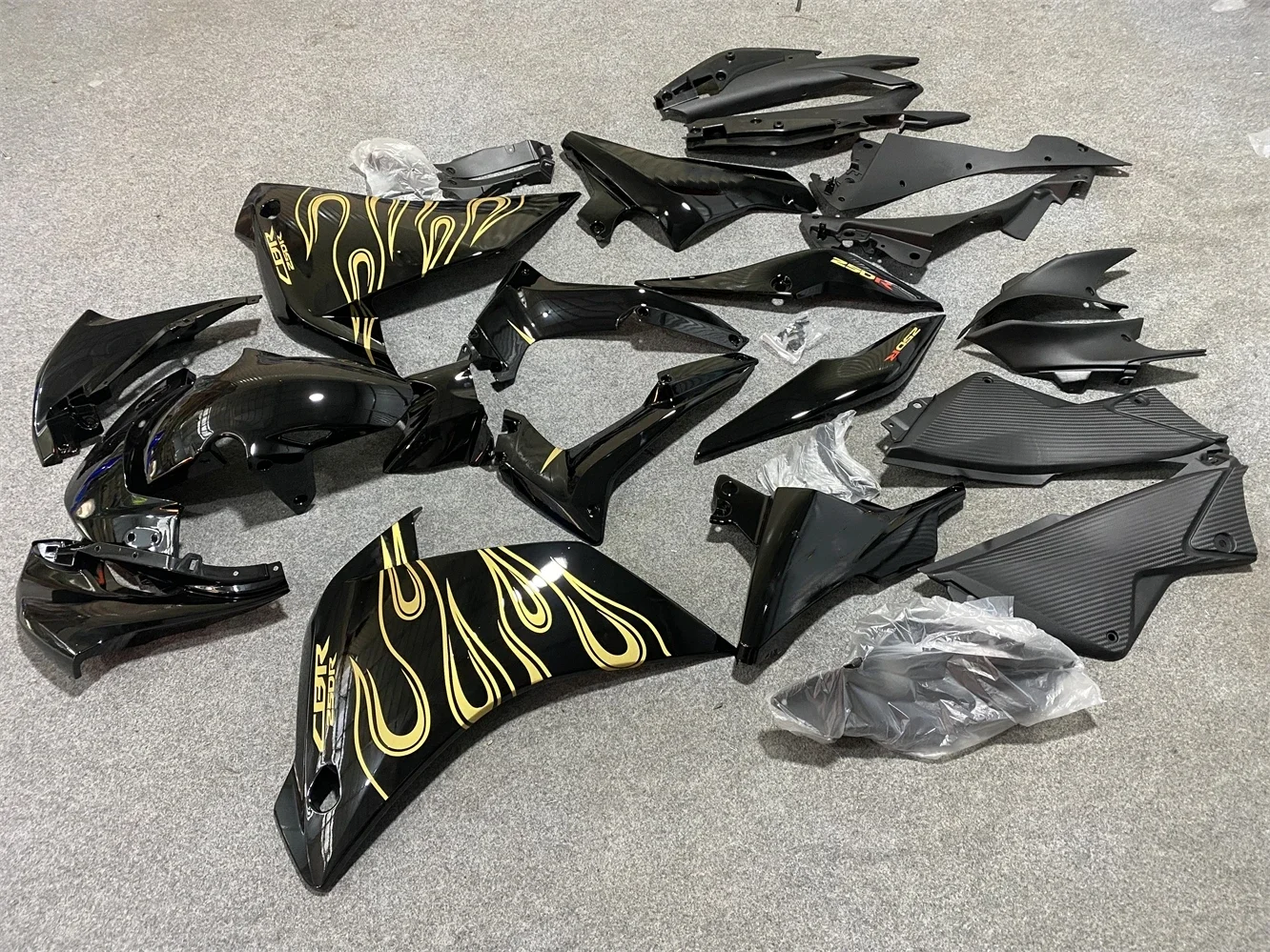 Motorcycle fairing for Honda CBR250RR 2011 2012 2013 2014 years CBR250 11-14 Fairing Black gold