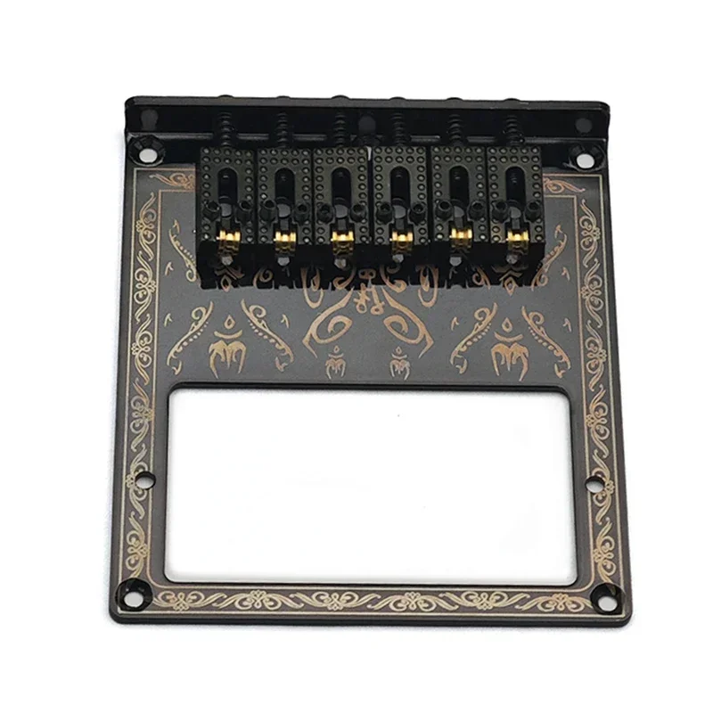 TL Style Guitar Bridge Roller Saddle and Pattern with Humbucker Hole 101x89mm-10.5x5 Guitar Parts Black