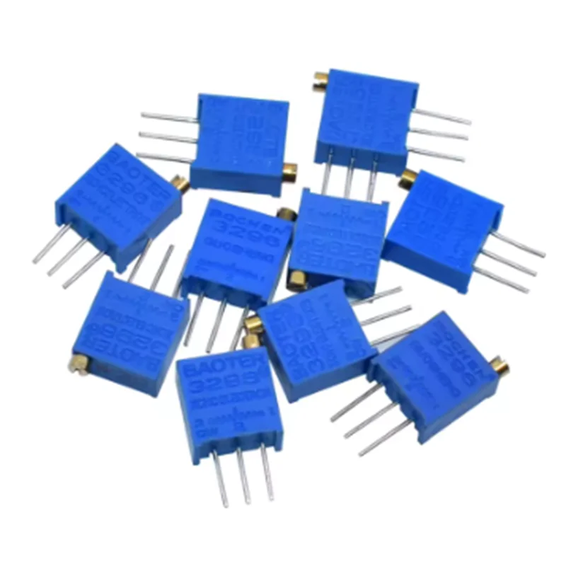 10pcs 3296W 1K 2K 5K 10K 20K 50K 100K 200K 500K 1M ohm Multiturn Trimmer Potentiometer High Precision Variable Resistor