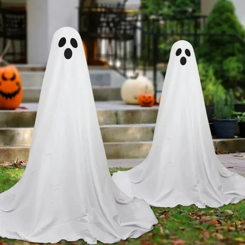 Fantasma spettrale decorazione di Halloween con corde luminose porta d\'ingresso azionata in piedi portico fantasma cortile decorazioni di Halloween