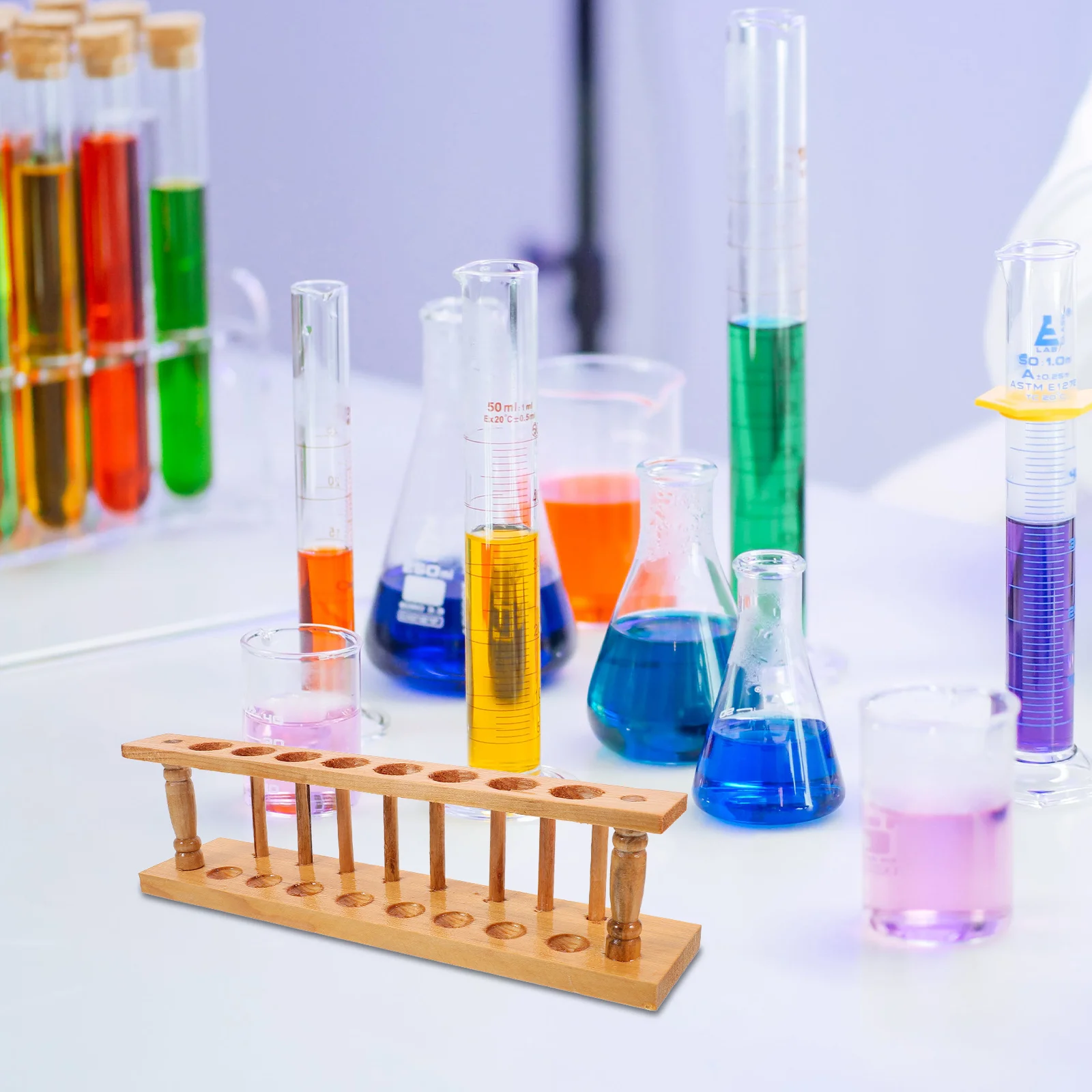 

Подставка для пробирок на 8 отверстий, компактная, легкая, для организации и демонстрации пробирок, флаконов и бутылок в лаборатории
