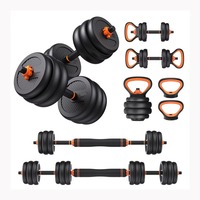 Top-Selling Adjustable Free Weight Set with Connector - Converts to Dumbbell, Barbell & Kettlebell, Ideal for Push-Up Exercises