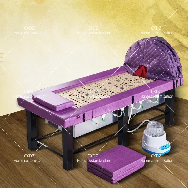 Stainless Steel Smokeless Whole Body Moxibustion Bed Dual Purpose Integrated Fumigation Bed for Home and Beauty Salon Health