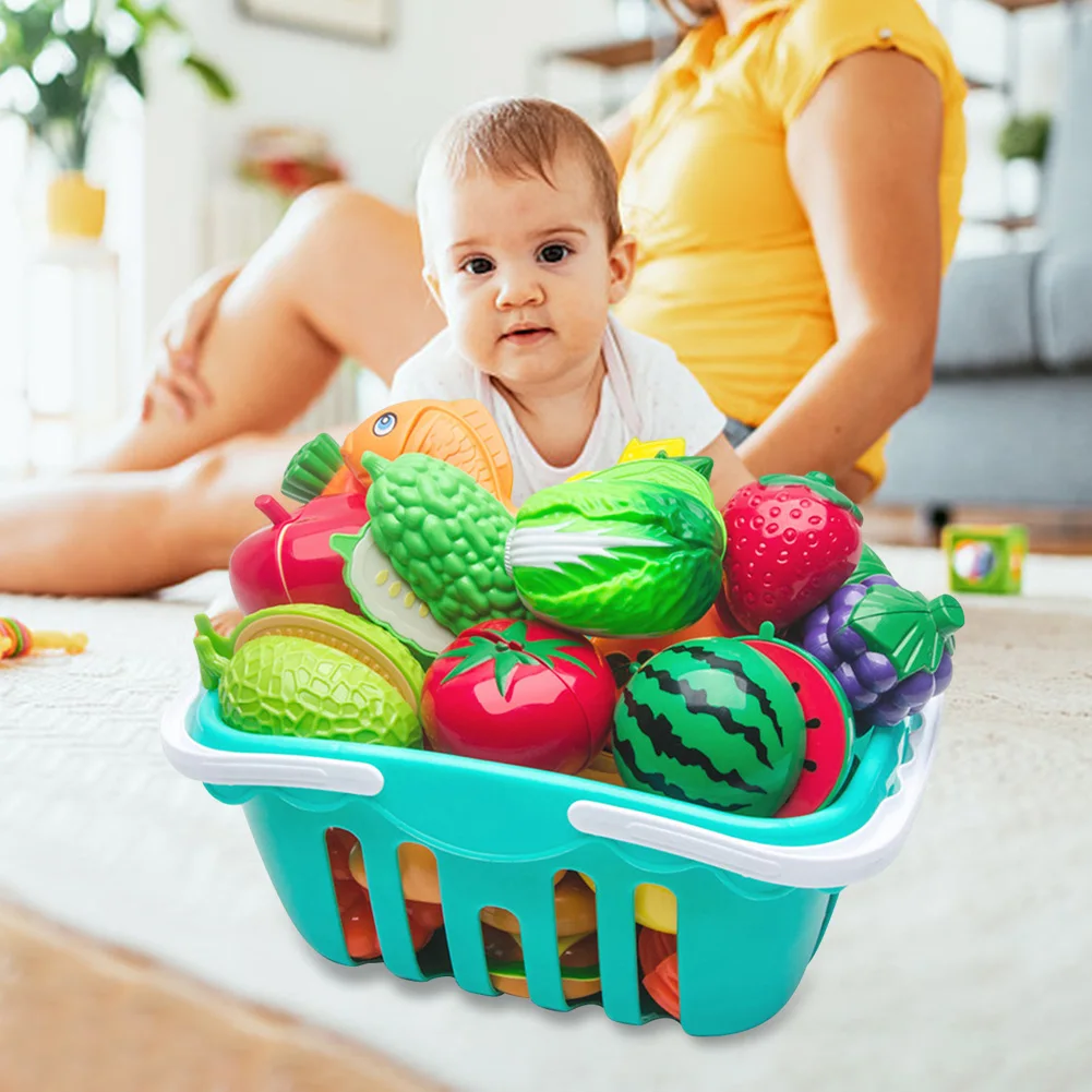 Children Simulation Kitchen Toy with Cutting Board Food Play House Simulation Toys for Toddlers Kids Boys Girls