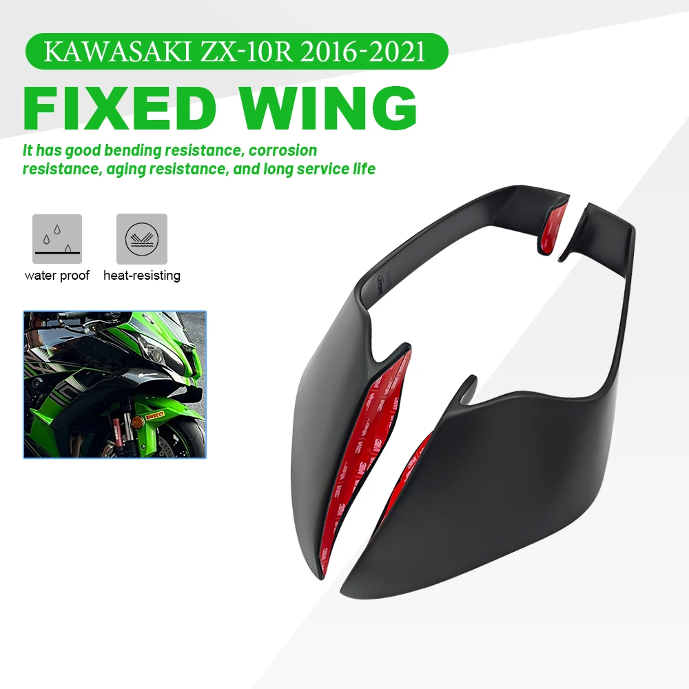 

Motorcycle Accessories fairing side Fixed Wing For Kawasaki ZX-10R ZX10R ZX 10R 2016-2021 Aerodynamic Winglet Cowl