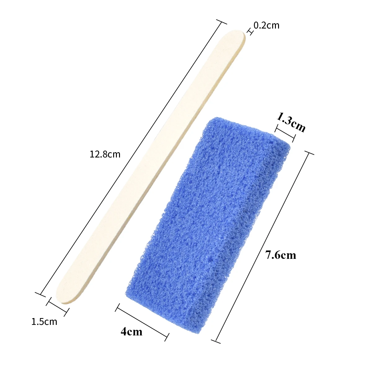แผ่นภูเขาไฟแบบใช้แล้วทิ้ง 40 ชิ้นและตะไบเล็บสีขาว 50 ชิ้น 80/100 กรวดสําหรับการดูแลเท้า