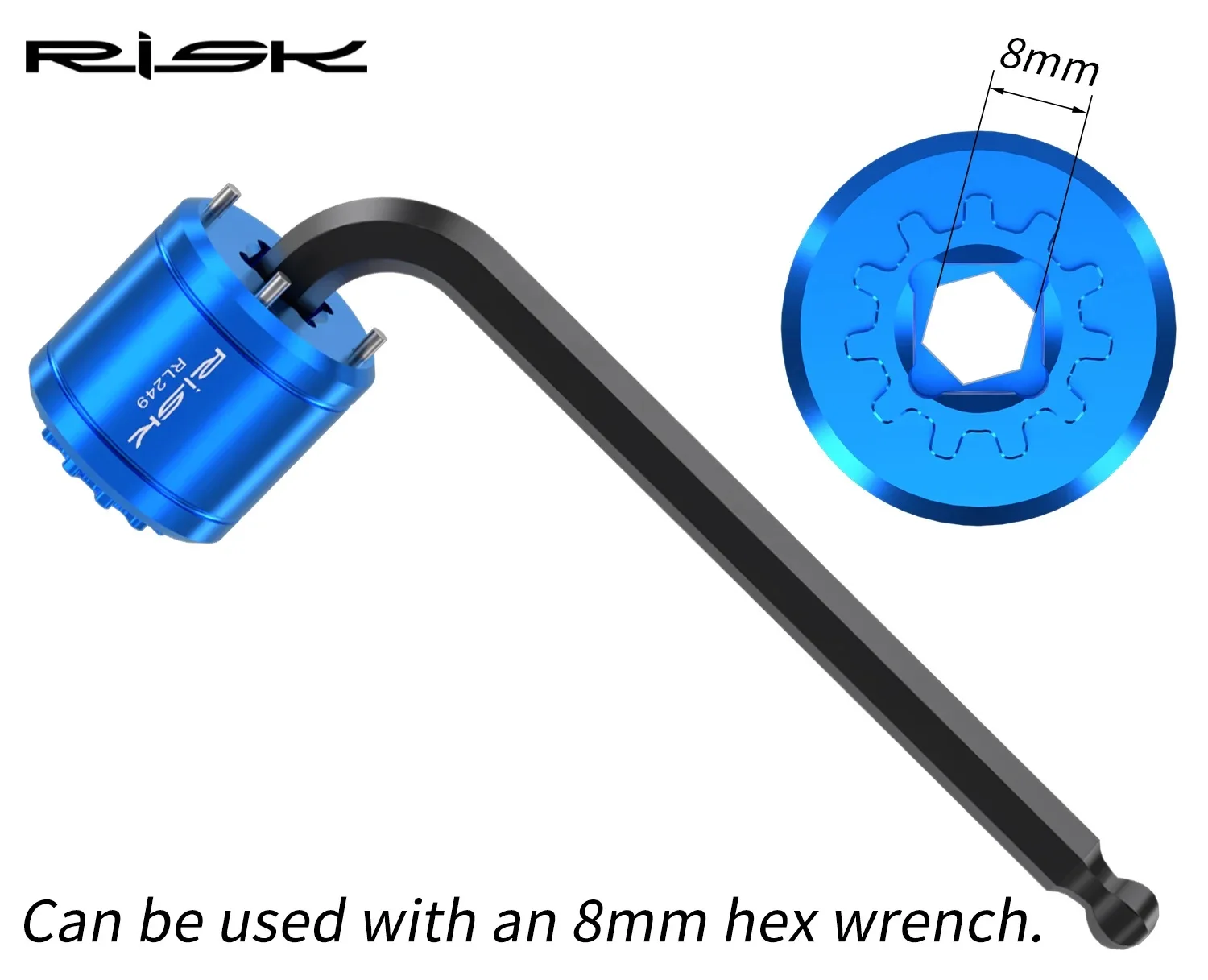 RISIKO Fahrrad 2-in-1 Kurbel Abdeckung Entfernung Werkzeug Fahrrad Kurbelgarnitur Kappe Entferner Extractor Installation Werkzeuge Für DUB 11T XTR M9100 – Detail 5