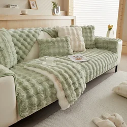 Thick Plush Sofa Cover for Living Room Warm Winter Sofa Towel Universal Non-slip Sofa Slipcover Mat Blanket Couch Cushion