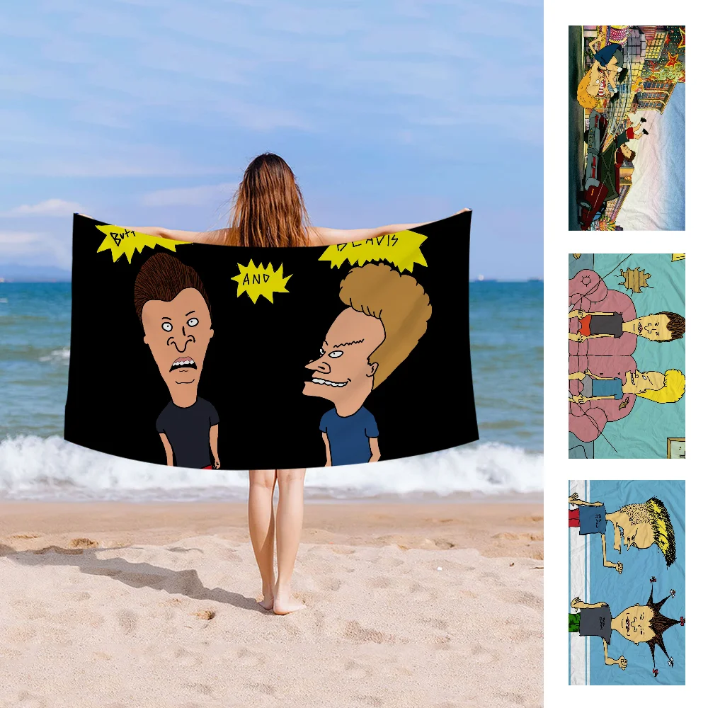 Beavis And Butthead Beach Towels Shower Towel Sauna Travel Spa Microfiber Quick Dry Gym Accessories Cute Room Decor