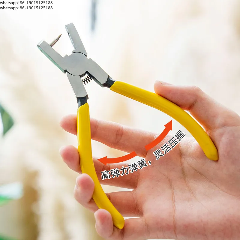 Glass rod tube punching pliers glass tool pendant necklace stainless steel punching