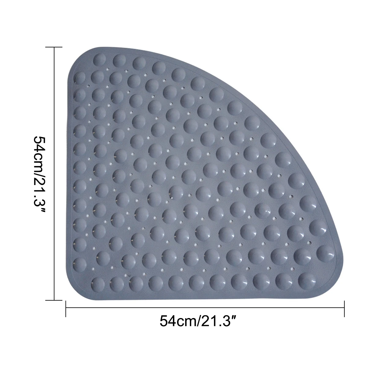 1 PCS 54x54cm Corner Shower Carpet Floor Mat Hotel Home Suction Cup Toilet PVC Shower Mat Sector Shape Anti-slip Pad Cushion