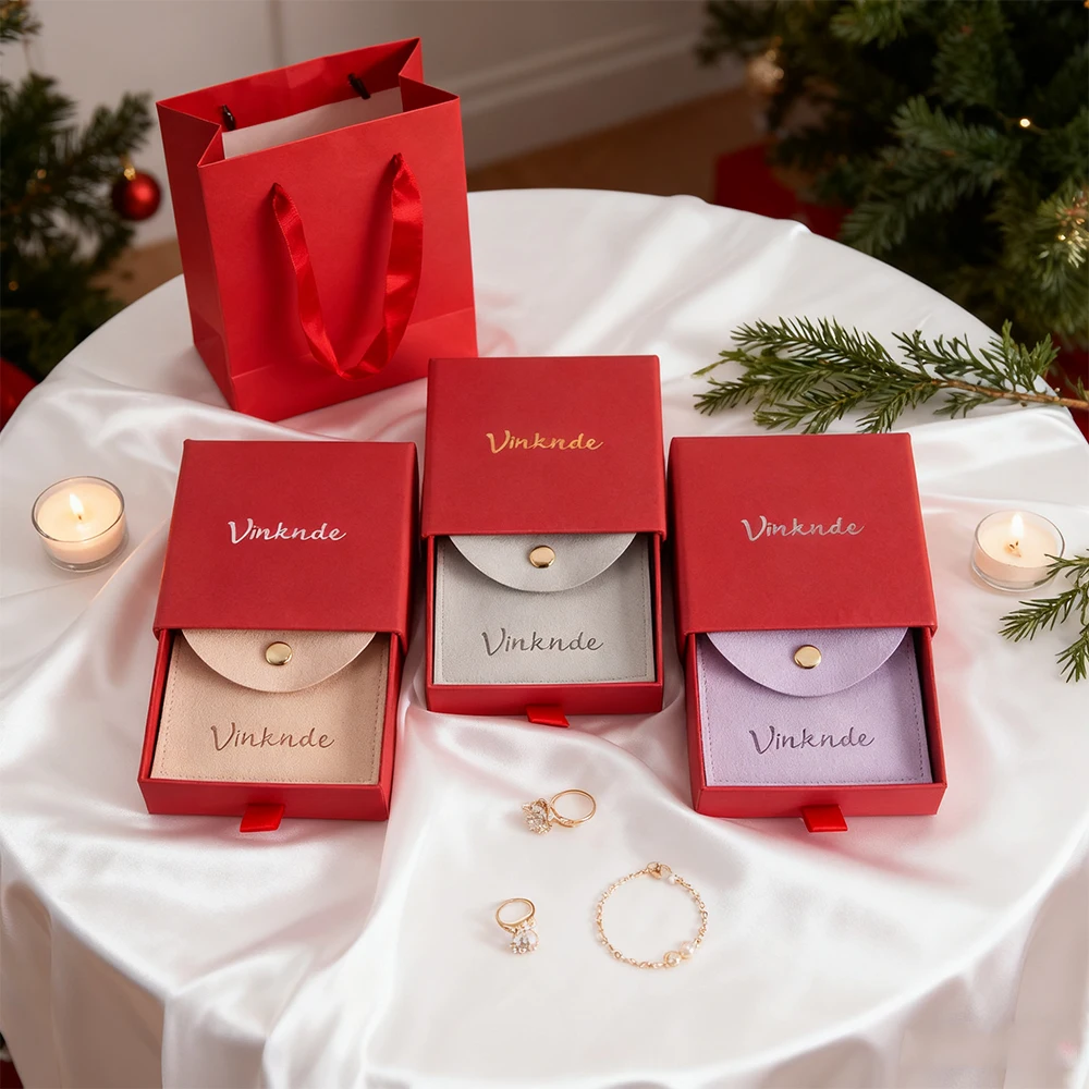 

Креативный ящик с логотипом, коробка для упаковки ювелирных изделий, сумка из микрофибры, ожерелье, серьги, браслет, органайзер для путешествий, подарочная коробка