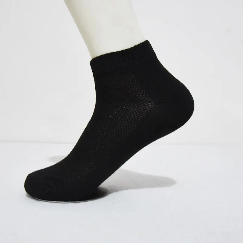 1/6 Pairs بلون تنفس شبكة الجوارب لربيع وصيف رقيقة أسود أبيض رمادي فاتح الفم منخفضة قطع المتاح قارب جورب #4