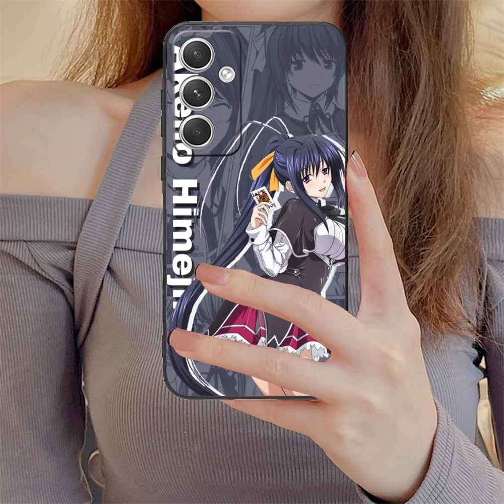 High School DxD Akeno Mobile Phone Case for Samsung Galaxy S24 S23 S22 S21 S10 S9 S8 Plus Ultra Black Soft Phone Cover Funda