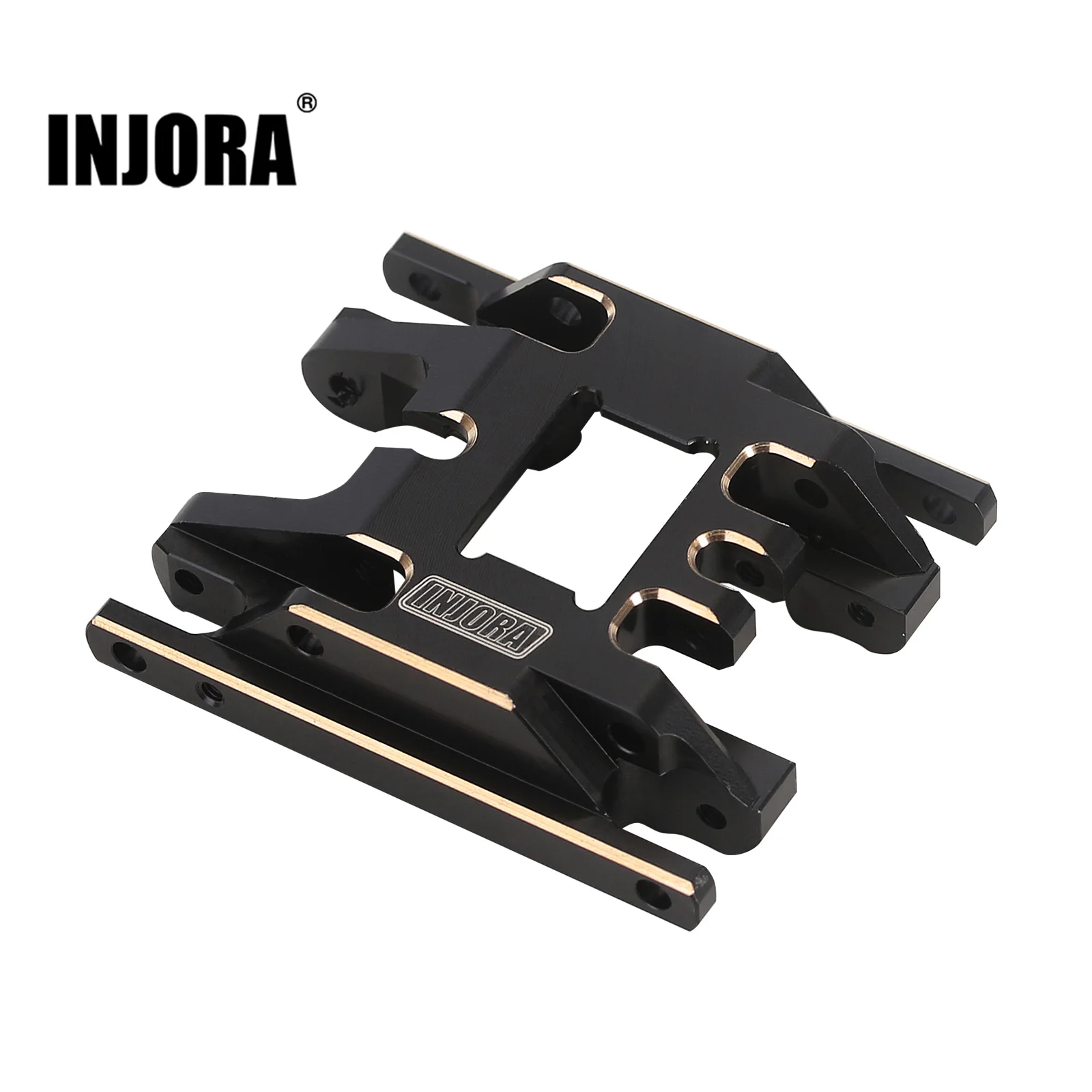 INJORA Brass Skid Plate Transmission Mount for 1/18 RC Crawler TRX4M Upgrade Parts  4M-67