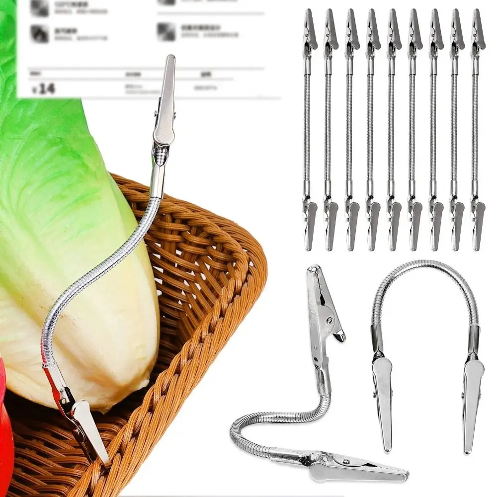 New Flexible Hose Alligator Clip Double Head Multifunction Desktop Notes Clamp Photo Clip Stand Birthday Wedding Party