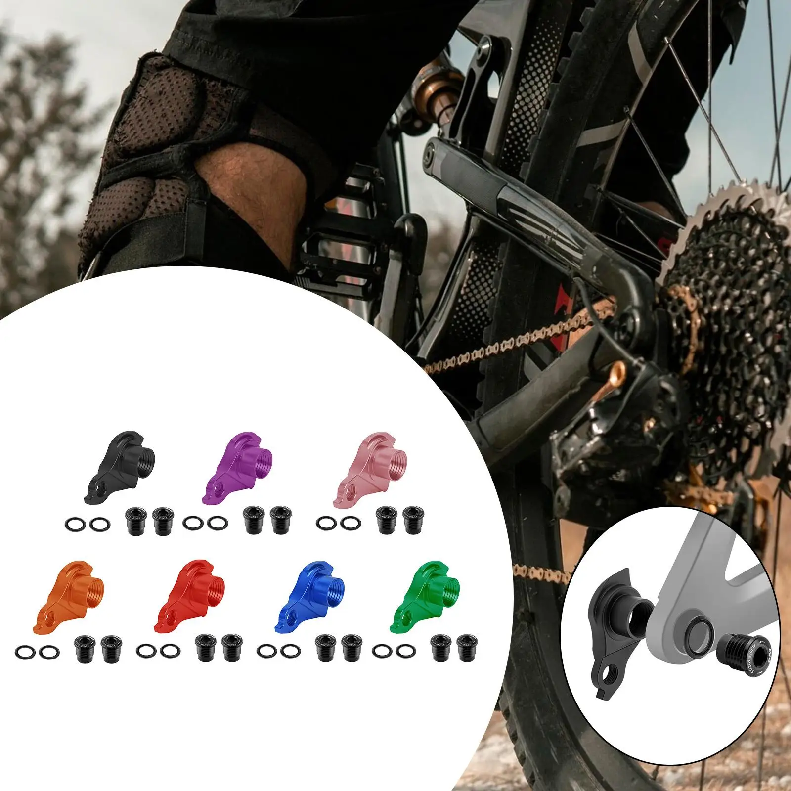 شماعة Derailleur الخلفية للدراجة الجبلية من سبائك الألومنيوم، ملحقات تروس بديلة سهلة التركيب لإصلاح الدراجات