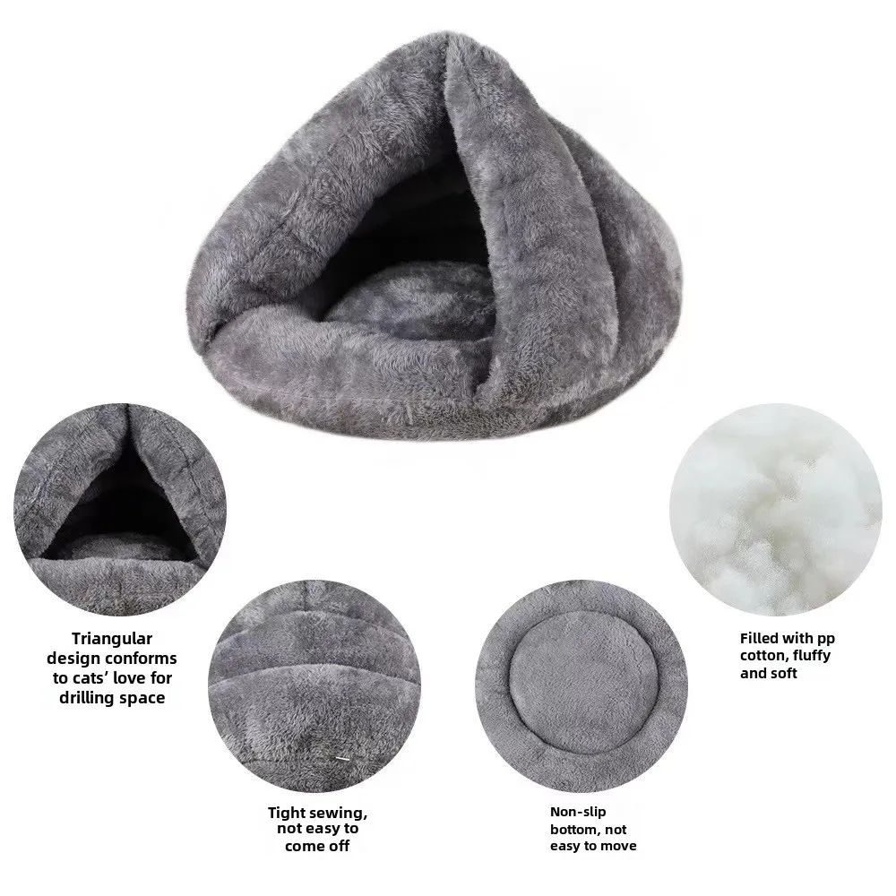 Soft Cat Bed Cat winter house Warm Plush Pet Puupy Kitten Nest Kennel Deep Sleep Cats Cave House For Cats Small Dogs Products